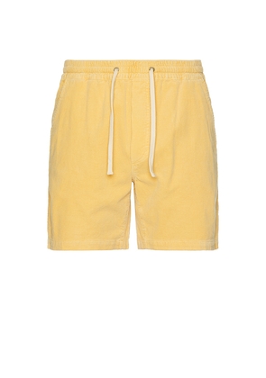 Marine Layer Saturday Corduroy Short 6 in Yellow. Size S. Also in M, XL/1X.