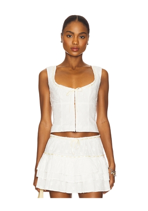 MAJORELLE Maura Top in White. Size S. Also in XXS, XS, XL.