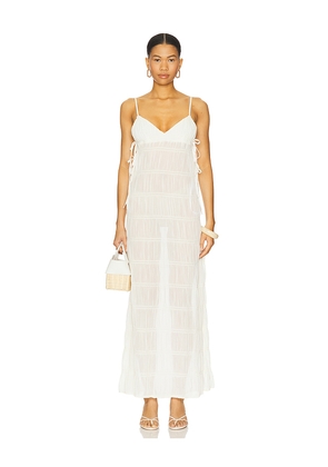 MORE TO COME Justina Maxi Dress in Cream. Size M. Also in L, XL.