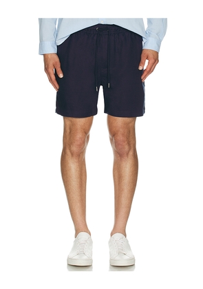 onia Air Linen Pull-On Shorts 6 in Navy. Size L. Also in S, XL/1X.