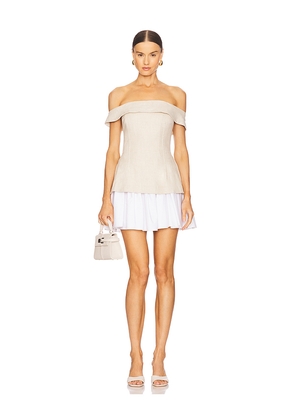 Maude Club Grace Dress in Beige. Size M. Also in L, XS.