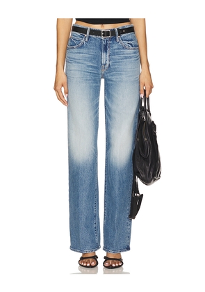 MOTHER Petite Lil' Mid Rise Tunnel Vision Sneak in Blue. Size 25P. Also in 32P, 33P, 34P.