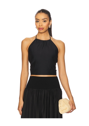 La Ligne Solid Silk Top in Black. Size M. Also in L.