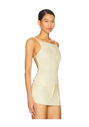 LIONESS Horizon Tie Top in Lemon. Size M. Also in L, S, XL, XS.