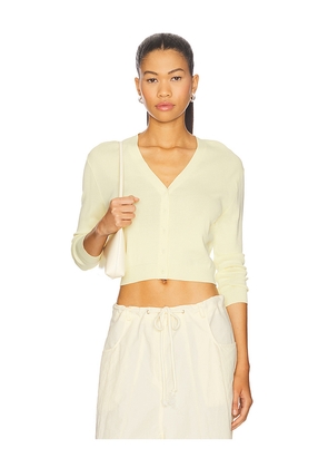 LIONESS Golden Hour Cardigan in Lemon. Size M. Also in XS, S, L, XL.