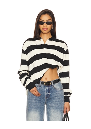 LIONESS Nautica Jersey in Black,Cream. Size S. Also in M, XS.