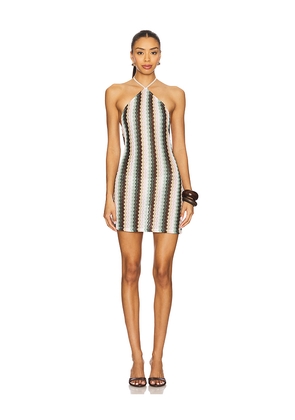 Lovers and Friends Nettie Mini Dress in Green,Brown. Size M. Also in L, XL.