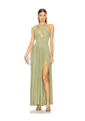 Michael Costello x REVOLVE Sloane Gown in Sage. Size M. Also in XXS, XS, S, L.