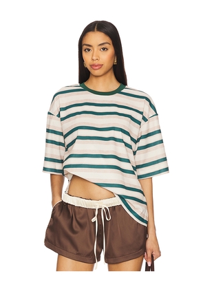 LIONESS Emerging Tee in Green,Beige. Size M. Also in XXS, XS, S, L, XL, XXL.