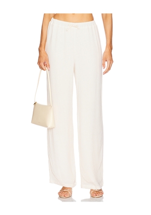 LOBA Greta Drawstring Pants in Ivory. Size S. Also in XS, XL.