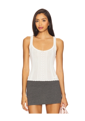 MAJORELLE Evran Top in Ivory. Size M. Also in L, XL.