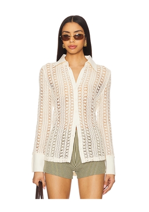 LIONESS Unveiling Shirt in Cream. Size XS. Also in XXS.