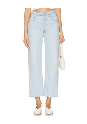 LEVI'S Ribcage Straight Ankle Jeans in Blue. Size 27. Also in 28, 29.