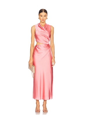 MISHA Amadeus Midi Dress in Pink. Size M. Also in S.