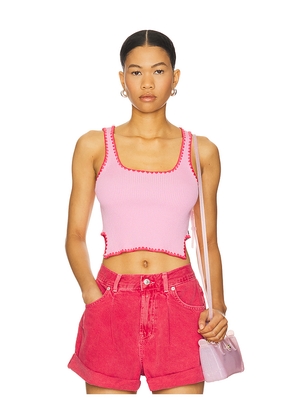 One Teaspoon Scallop Knitted Vest in Pink. Size M. Also in XL.