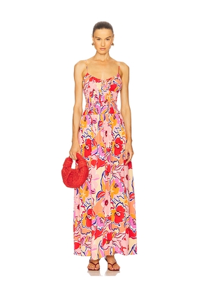 LSPACE x Aloha Tala Dress in Coral. Size M. Also in S.