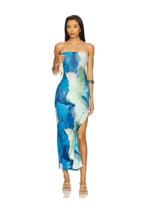 MORE TO COME Jamila Maxi Dress in Blue,Green. Size L. Also in M, S, XS, XXS.