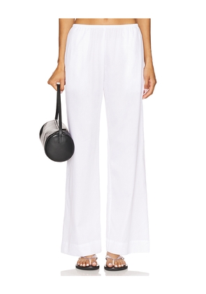 LESET Yoko Pocket Pant in White. Size M. Also in S, L, XL.