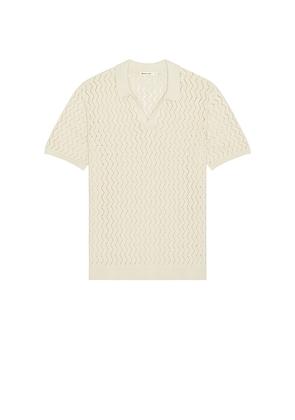 Marine Layer Archive Cyrus Sweater Polo in Beige. Size M. Also in L, S, XL/1X.