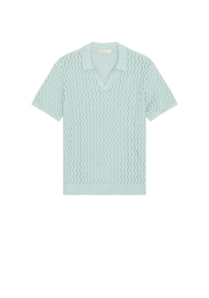 Marine Layer Archive Cyrus Sweater Polo in Teal. Size M. Also in L.