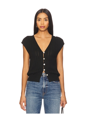 Nation Los Angeles Morganna Sweater Vest in Black. Size L. Also in S, XS.