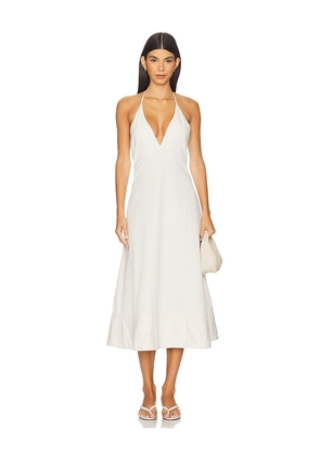 L'Academie by Marianna Emi Midi Dress in Beige. Size M. Also in L, XL.