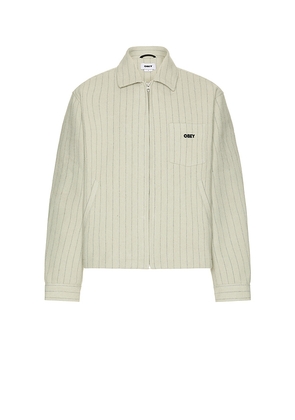 Obey Vernon Zip Jacket in Cream. Size L. Also in M.