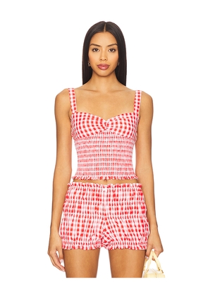 MAJORELLE Roxy Top in Red. Size M. Also in XXS, XS, S, L, XL.