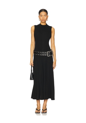 LIONESS Indi Midi Dress in Black. Size S. Also in XS.