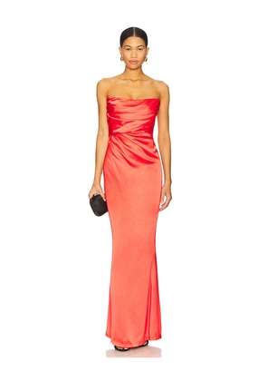 Nookie Emelie Strapless Gown in Red. Size S. Also in L.