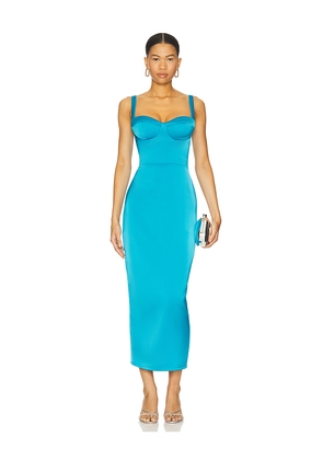 Katie May Teagan Midi Dress in Blue. Size S. Also in XL, XS.