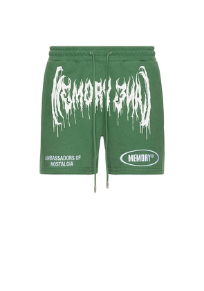 Memory Lane Mash Up Sweat Shorts in Green. Size S. Also in M.