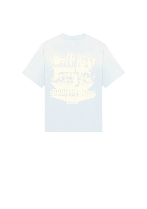 Market Call My Lawyer 3D Tee in Baby Blue. Size M. Also in L.