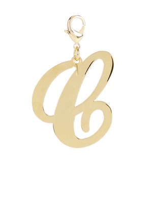 Maison Irem Initial Bag Charm in Metallic Gold. Size I. Also in H, O.