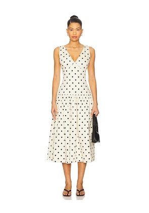 L'Academie by Marianna Polina Midi Dress in Cream. Size M. Also in S, L, XL.