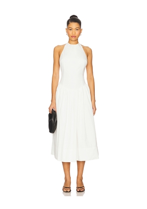 L'Academie by Marianna Akiri Midi Dress in White. Size M. Also in XS, XXS, S, L, XL.
