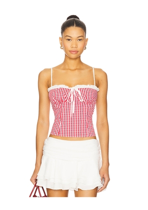 MORE TO COME Beckie Top in Red. Size L. Also in M, S, XS, XXS.