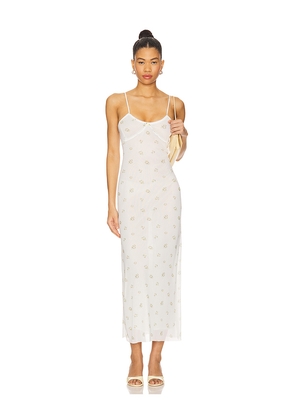 Milkwhite Lingerie Long Mesh Dress in Ivory. Size M. Also in XL.