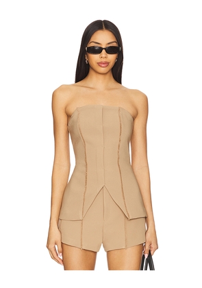 Nonchalant Label Liz Top in Beige. Size M. Also in S, L, XL.