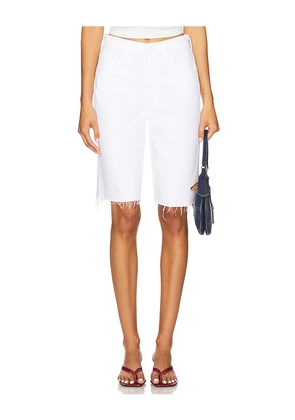 MOTHER The Maven Bermuda Fray in White. Size 25. Also in 24, 26, 27.
