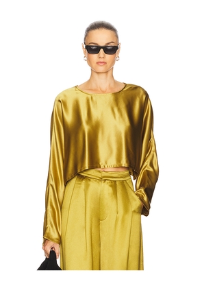 Nonchalant Label Emmy Clean Hem Crop Top in Yellow. Size M. Also in S, XS.