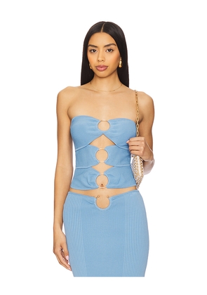 OSIS STUDIO Ivy Top in Blue. Size M. Also in S, XS, L, XL.