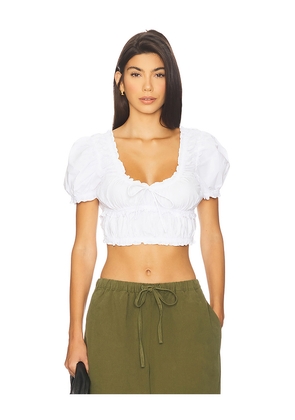 Nakedvice The Natalia Top in White. Size L. Also in M, S, XS.