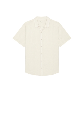 onia Jack Air Linen Shirt in Grey. Size L. Also in M, S, XL/1X.