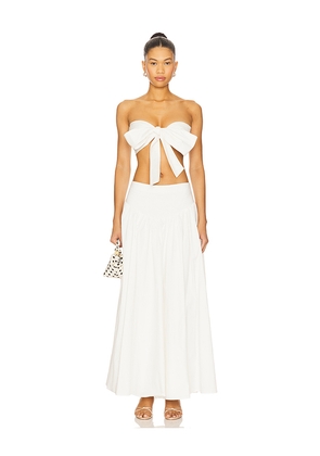 MORE TO COME Helena Skirt Set in White. Size M. Also in L, S, XL, XXS.