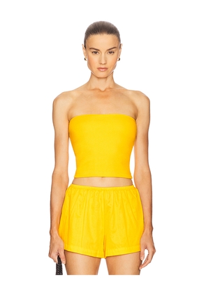 LESET Rio Bandeau Top in Yellow. Size M. Also in L, S.