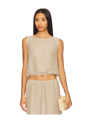 LESET Stella Bateau Blouson in Beige. Size M. Also in S, XS, L.