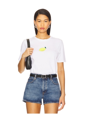 Kule The Modern Lemon Tee in White. Size S. Also in XL/1X.