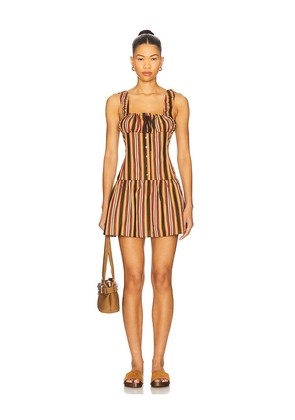 LIONESS Heart Shaped Mini Dress in Brown. Size M. Also in S, XXS, XS, L.