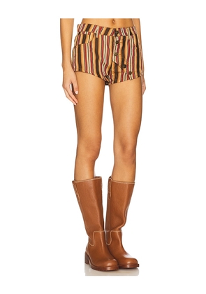 LIONESS Sundrenched Short in Brown. Size M. Also in XXS, XS.